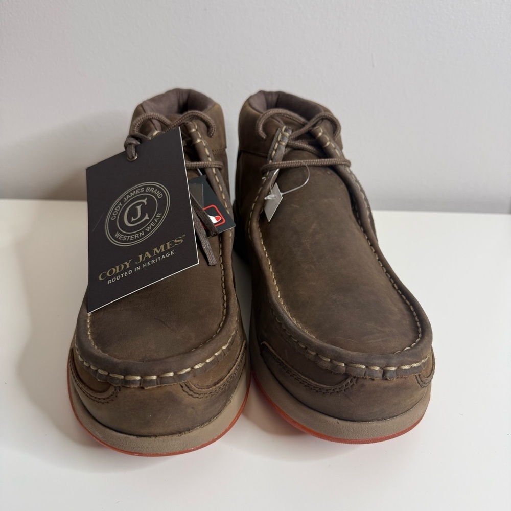 CODY JAMES MEN'S LOW CUT CASUAL DRIVER WORK SHOES - COMPOSITE TOE Brown US 10 - Picture 5 of 12